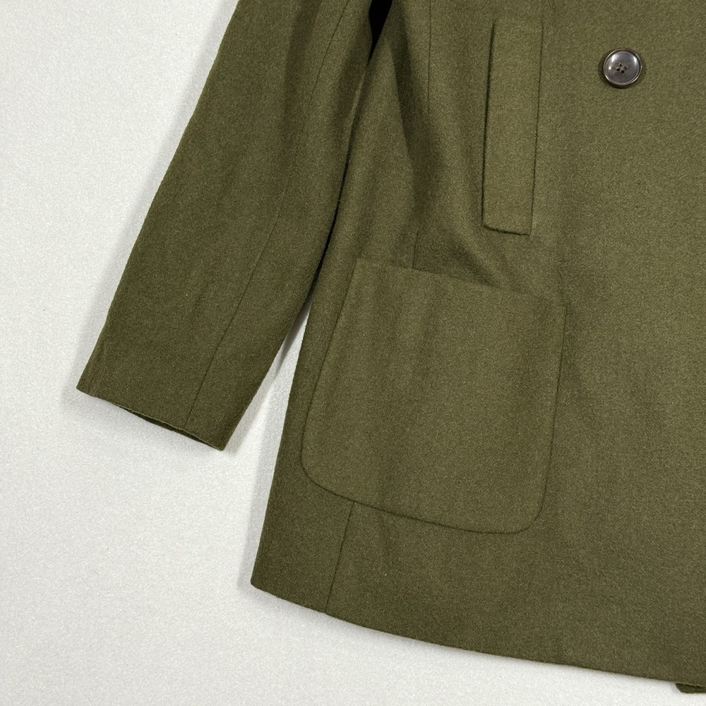 Old Navy Peacoat Women Small Petite Wool Blend Double Breasted Sherpa Collar NWT - Picture 3 of 15